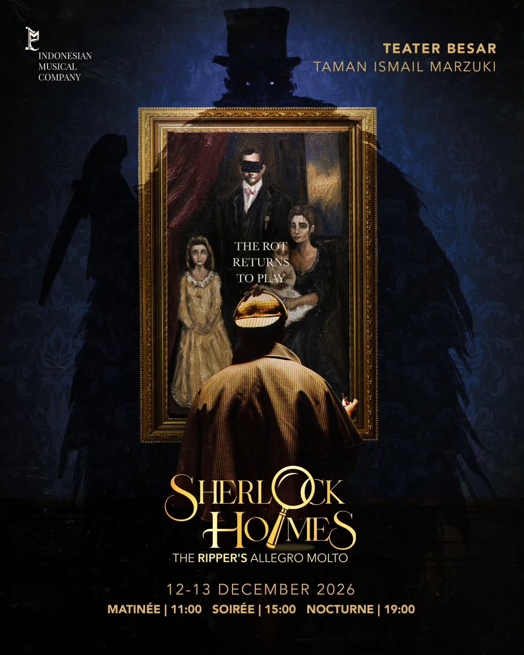 Poster produksi teater musikal Sherlock Holmes & The Ripper's Allegro Molto